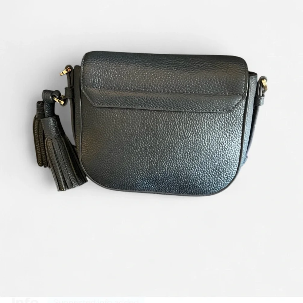 Kate Spade Dark‎ Blue Pebble Leather Crossbody With Tassel
